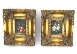 Two gilt framed oil on boards.