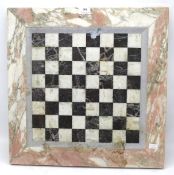 A contemporary marble chess board.