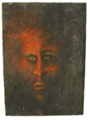 An oil on canvas from the Reactionary School depicting a human face.