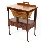 A Victorian mahogany sewing table.