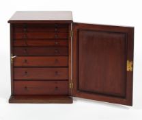 A Victorian mahogany table top collector's cabinet.