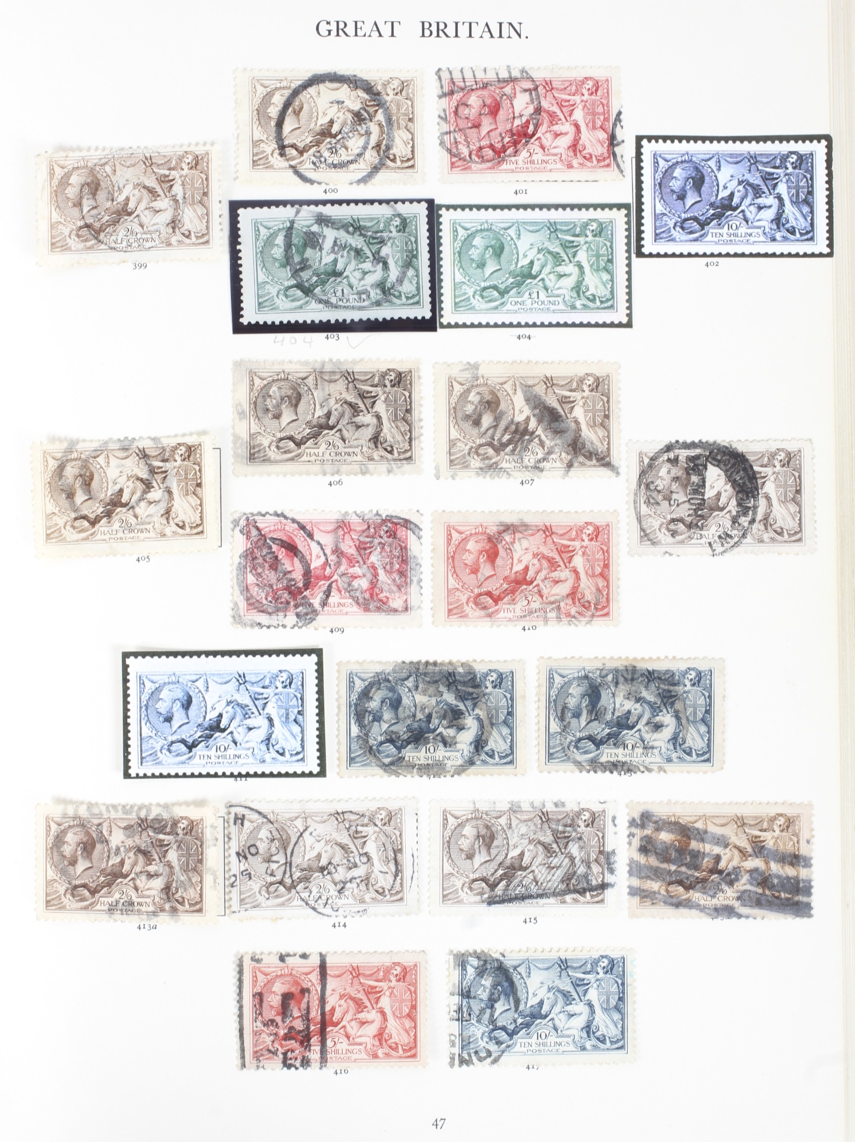A fine and important Great Britain stamp collection in a green Windsor Album. - Image 3 of 9