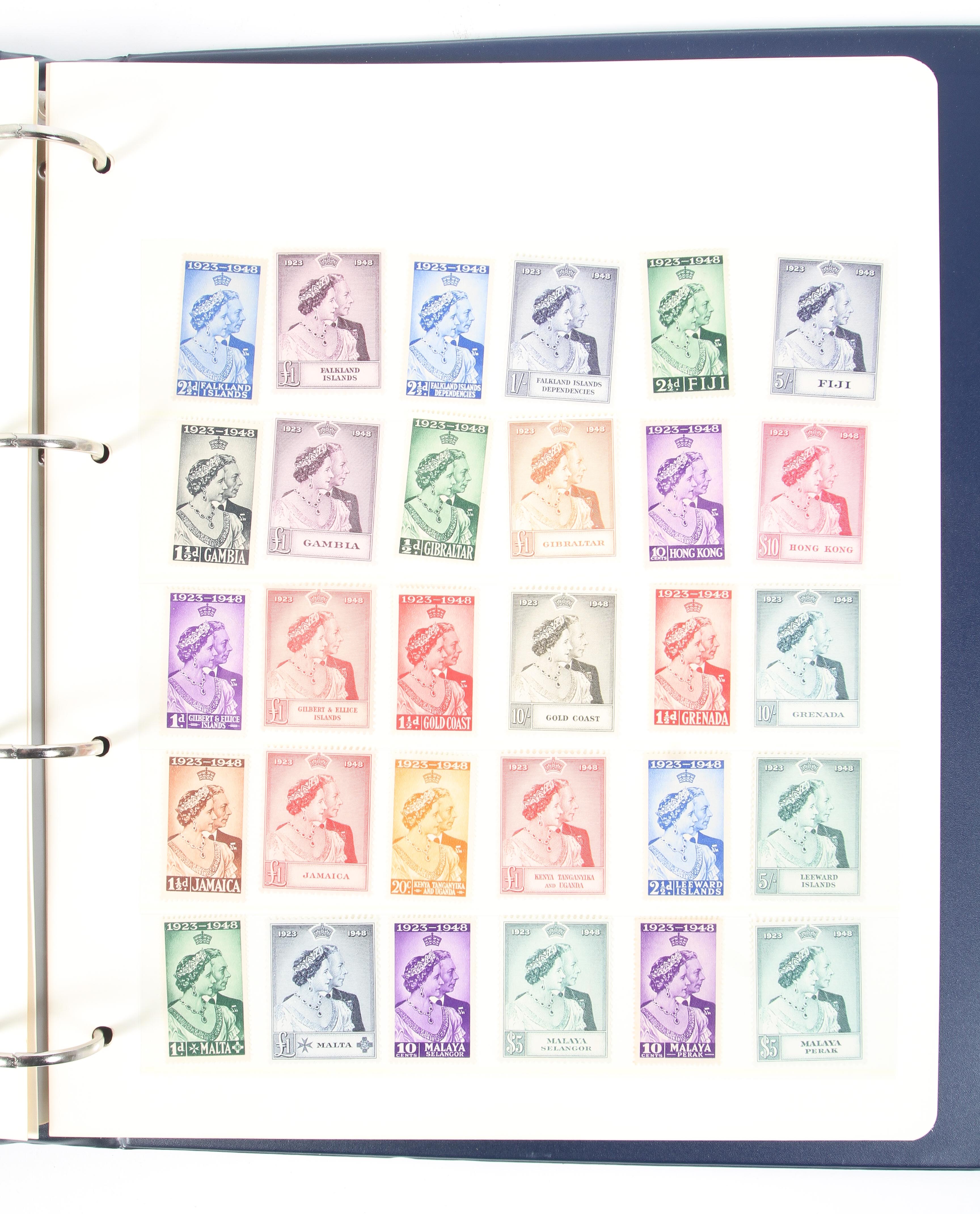 A folder containing The 1948 Silver Wedding Omnibus Stamp Collection. - Image 2 of 4