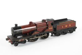 A Bassett-Lowke O gauge 3-rail 'LMS Compound' 4-4-0 Locomotive and Tender,