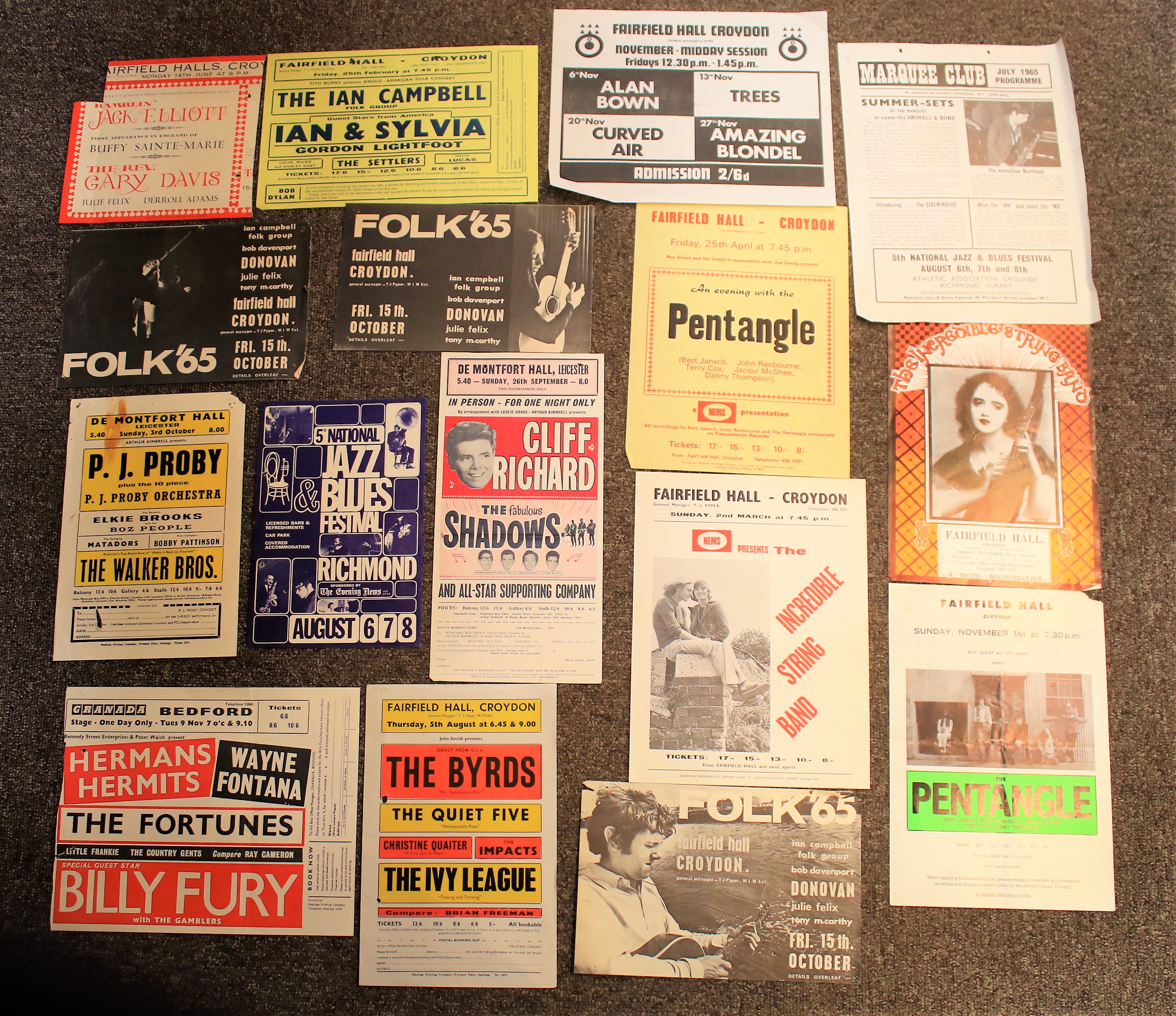 A large collection of music handbills, circa 1960s. - Image 5 of 16