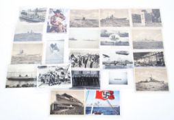 A collection of 21 Third Reich postcards of naval interest relating to Kreigsmarine.