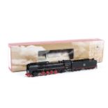 A boxed Chinese OO gauge C500103 QJ 2-10-2 steam locomotive and tender Condition Report:
