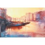 A limited editon print by Cecil Rice, Early Evening, Rialto, Venice.