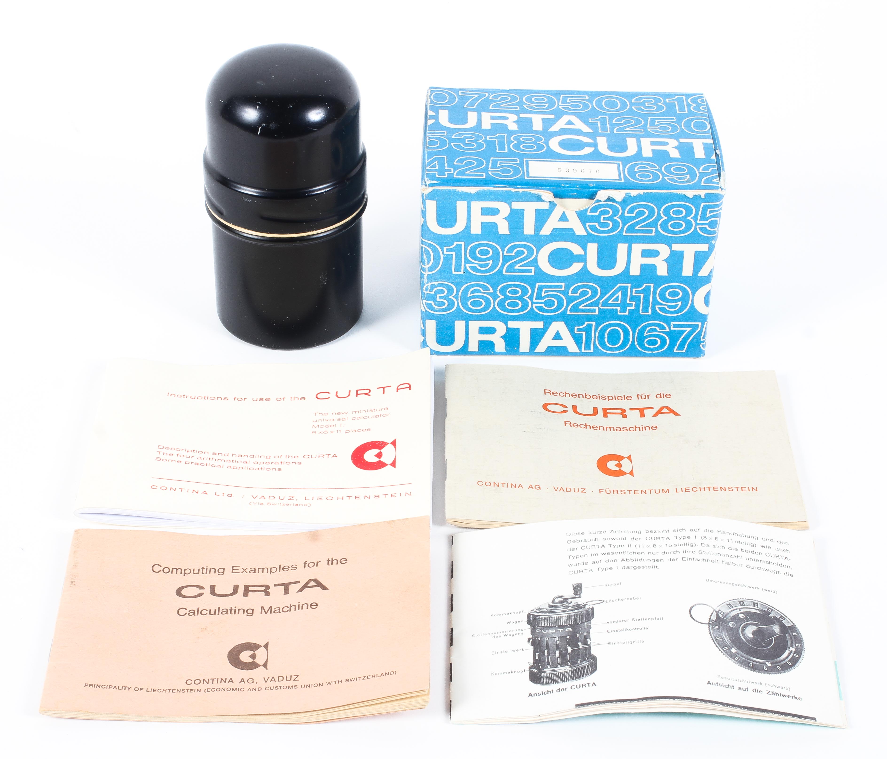 A Curta Mark 11 calculator Serial No 526142.