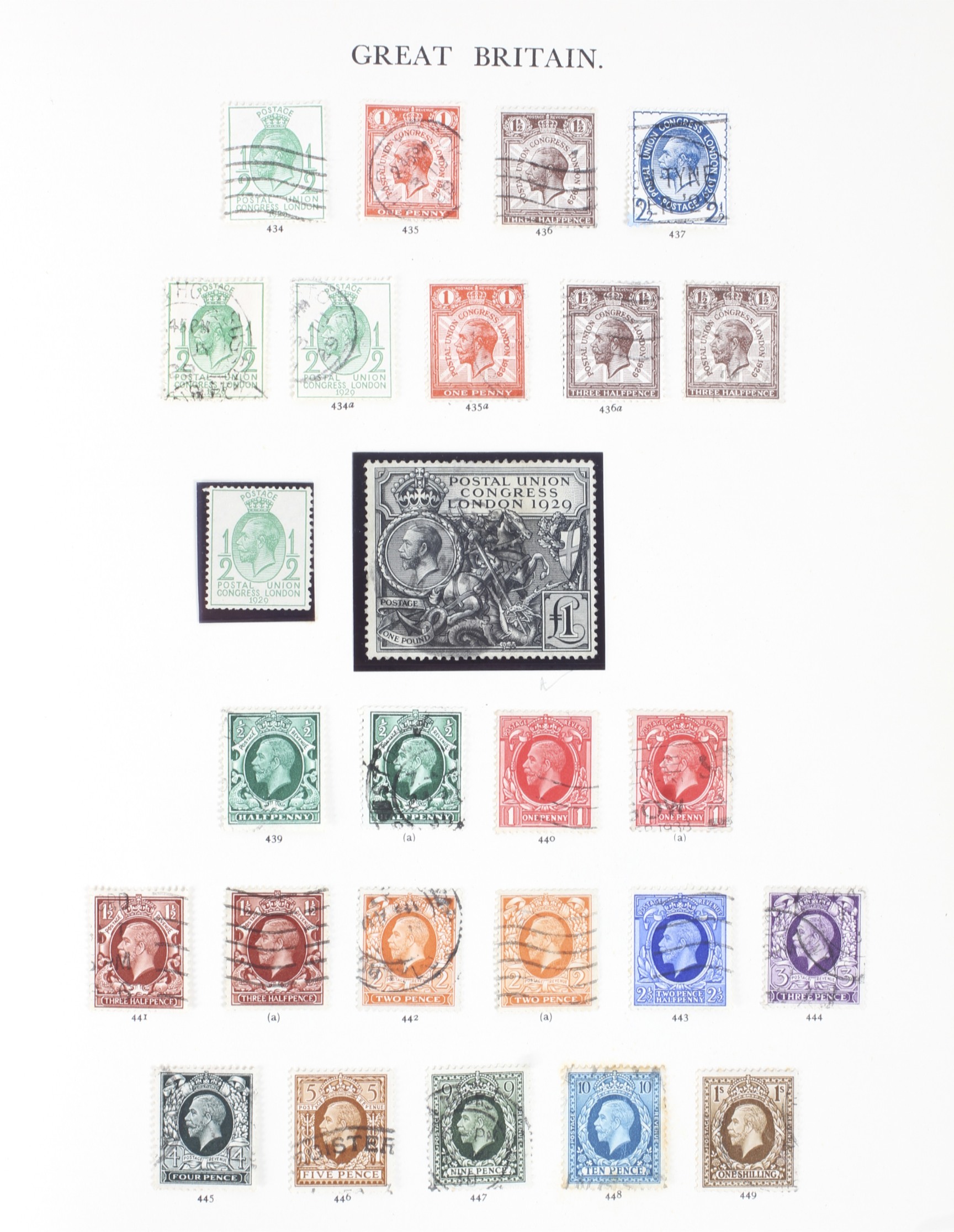 A fine and important Great Britain stamp collection in a green Windsor Album. - Image 2 of 9