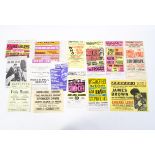 A collection of music hand bills, circa 1960s.