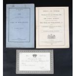Ephemera relating to the funeral of the Duke of Wellington. To include a St.