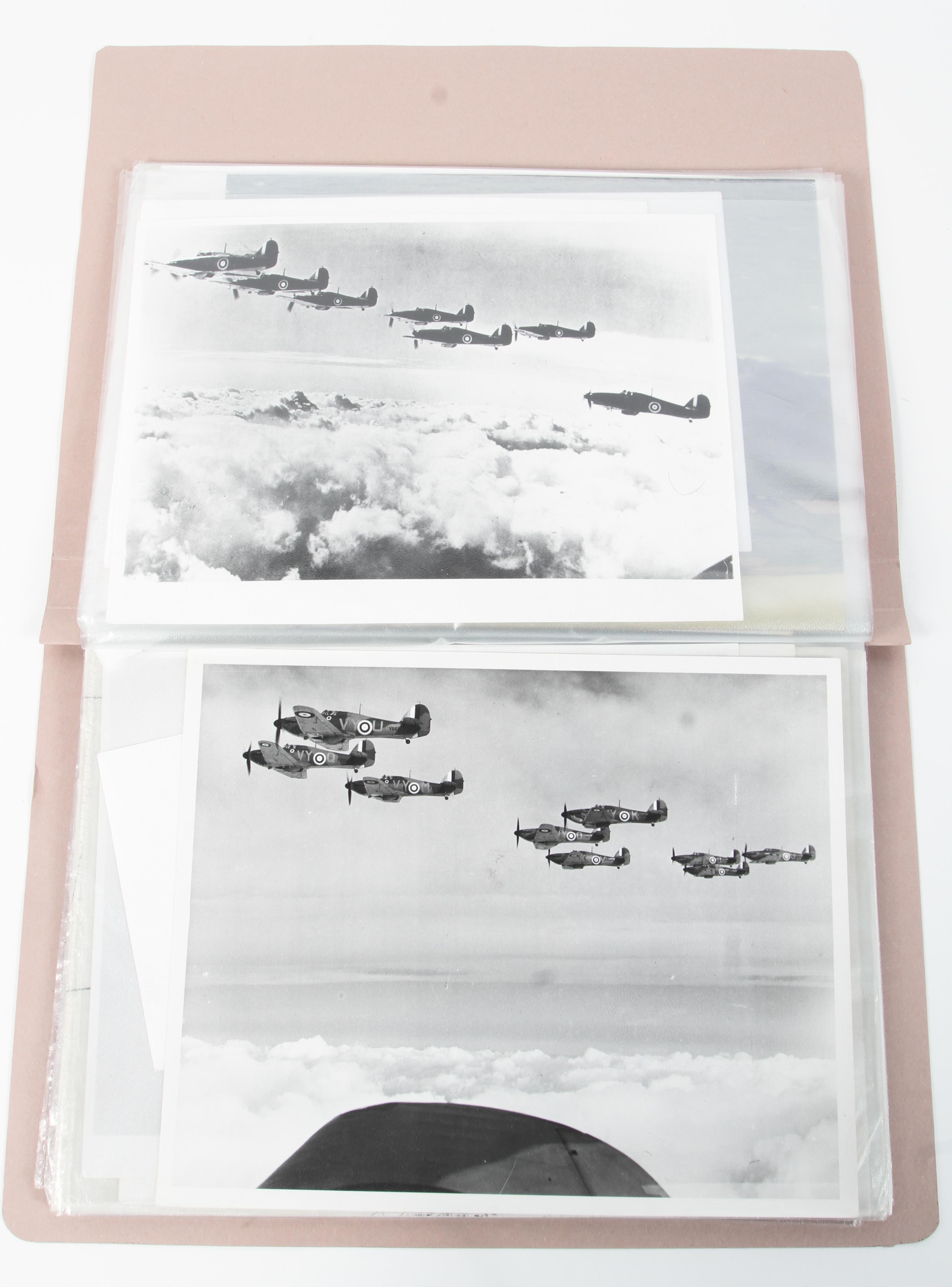 A fine collection of WWII black and white photographs relating to the RAF. - Image 2 of 7