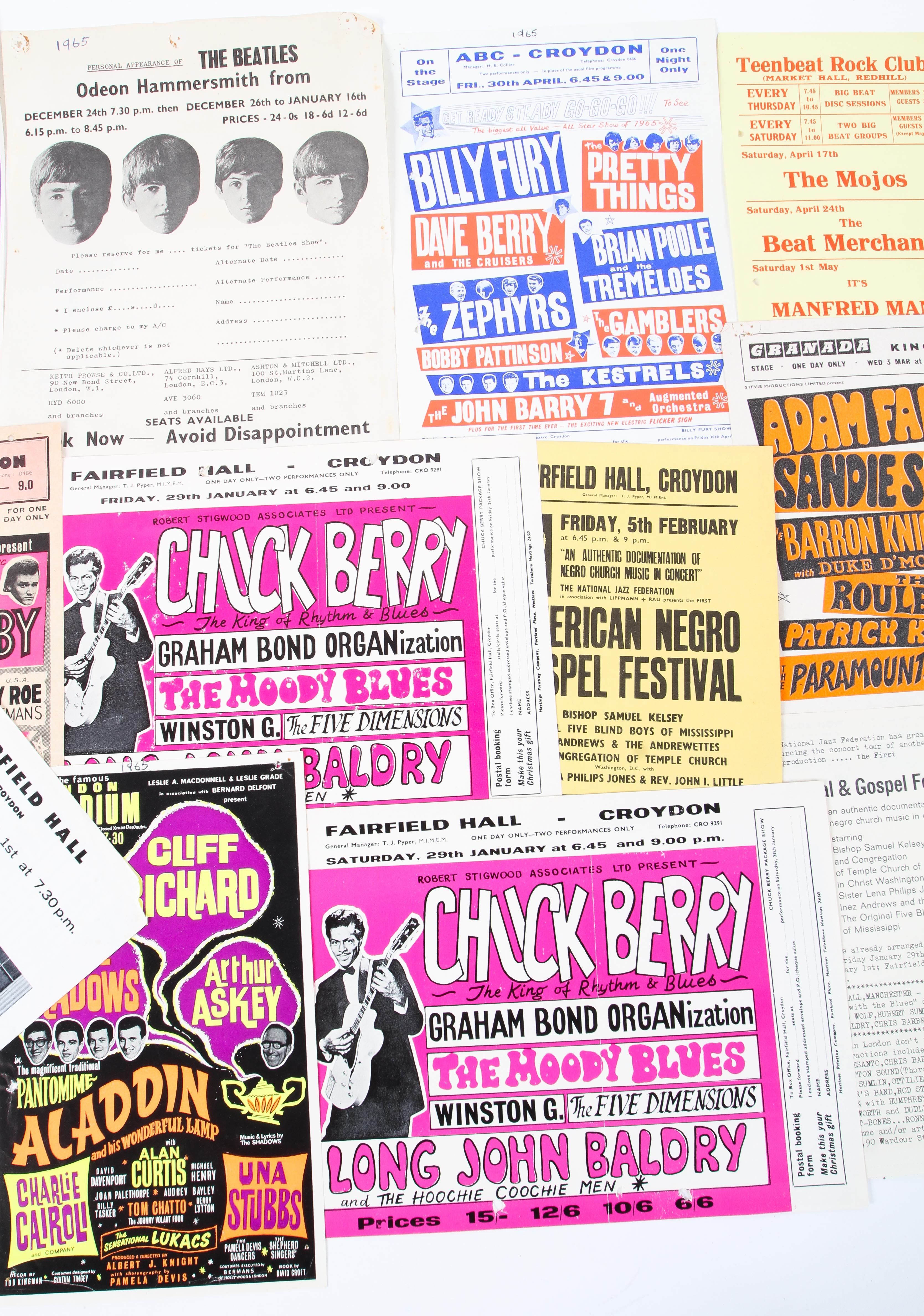 A large collection of music handbills, circa 1960s. - Image 3 of 16