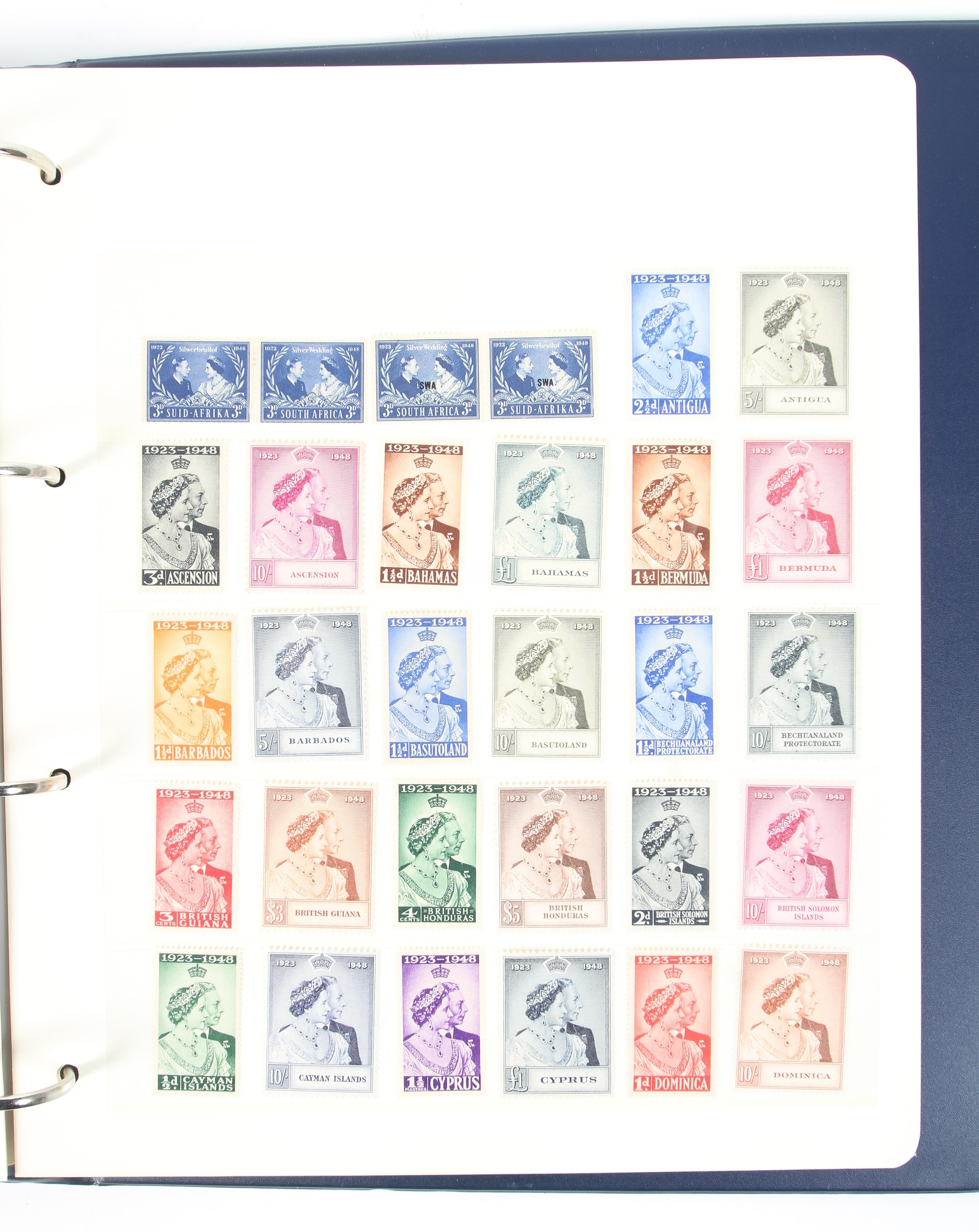 A folder containing The 1948 Silver Wedding Omnibus Stamp Collection. - Image 4 of 4
