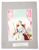 A hand coloured lithograph of British Royal interest.