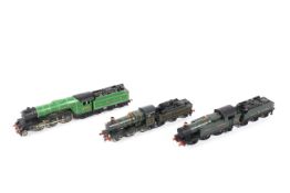 Three scratch built OO gauge locomotives and tenders.