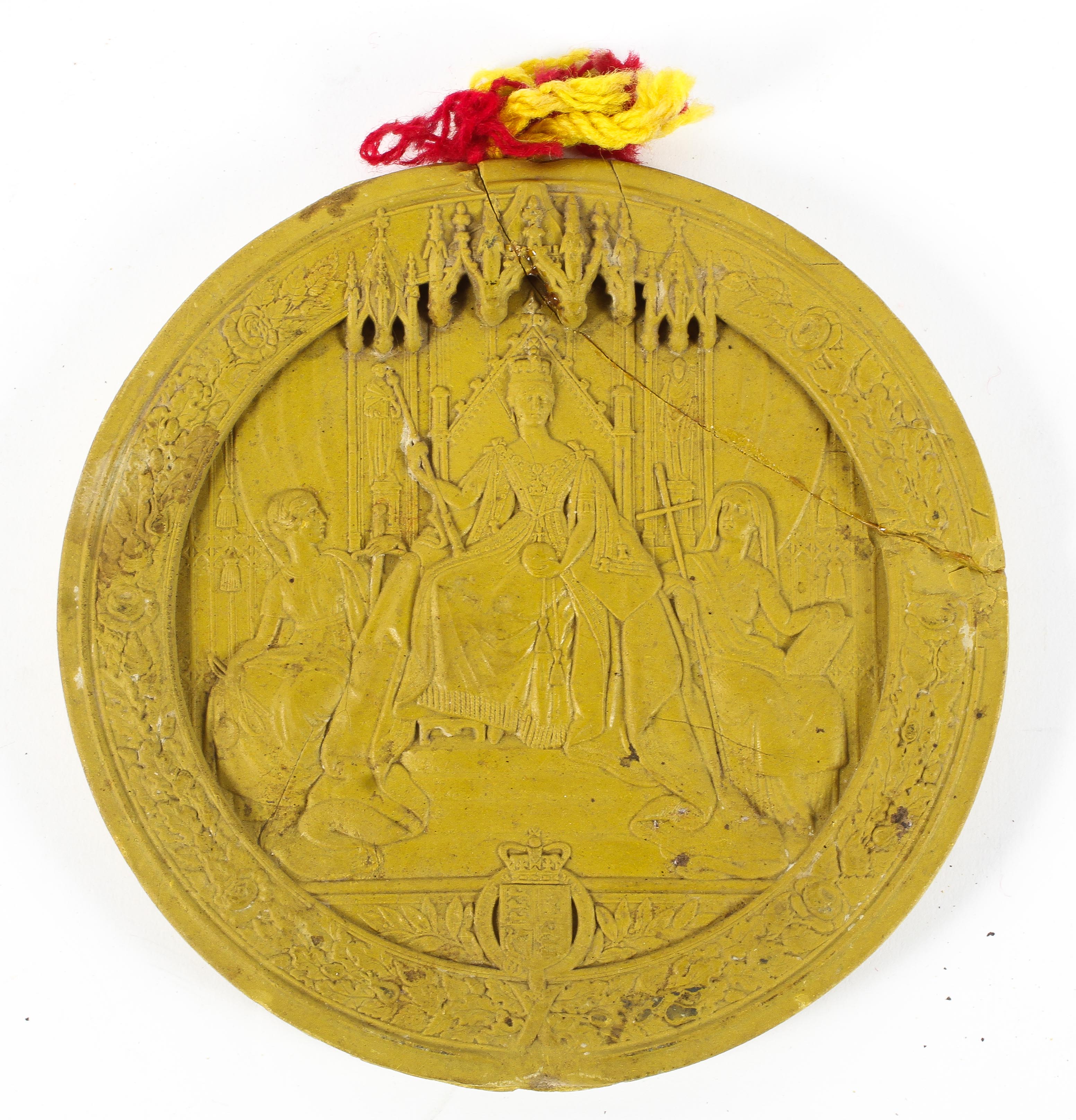 A Queen Victoria 'Great Seal of the Realm'. - Image 2 of 2