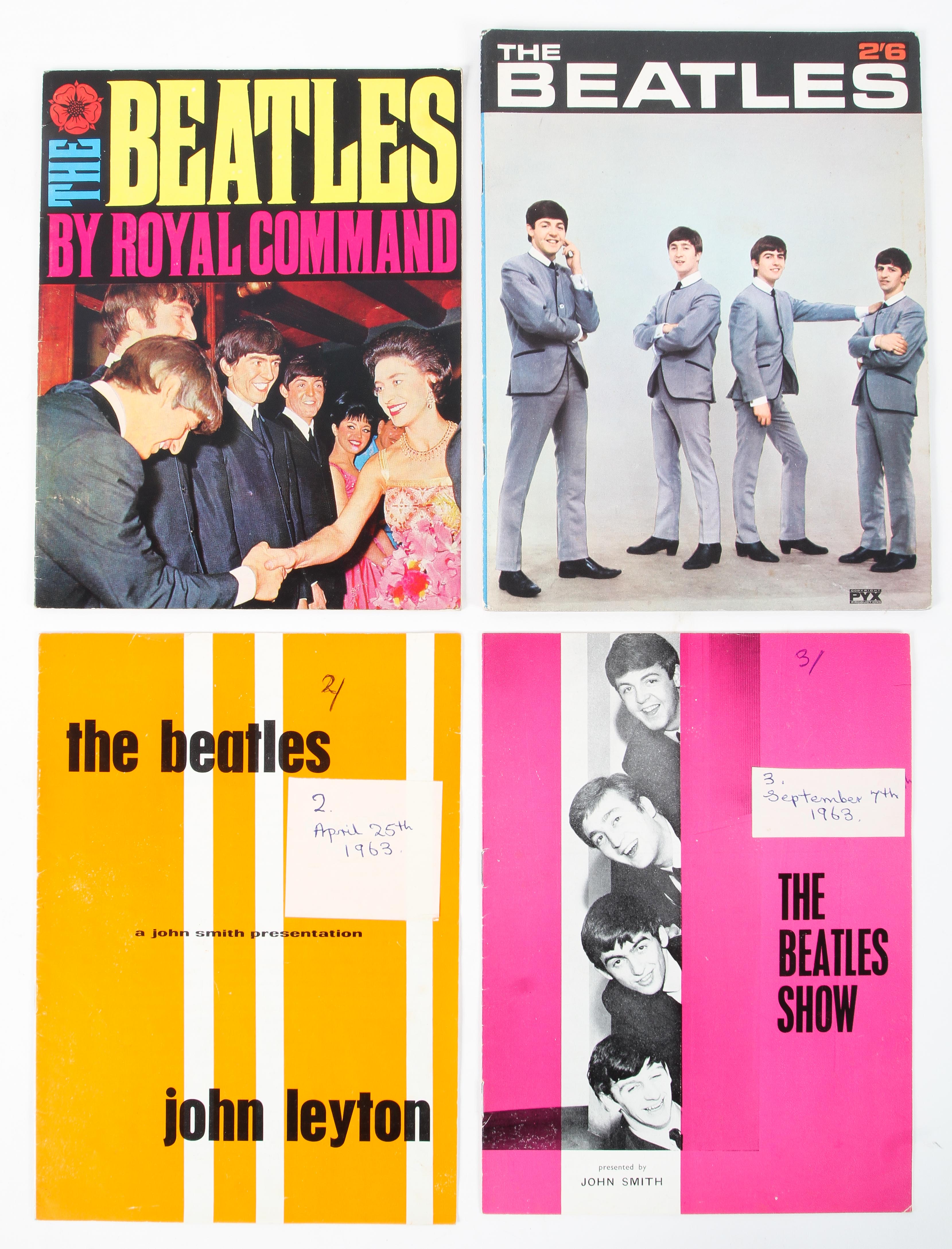 A collection of Beatles concert programmes.