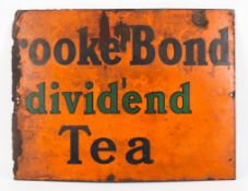 Brooke Bond dividend Tea enamel sign, first half 20th century.