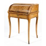 A late 19th century French style walnut and gilt-metal mounted marquetry ladies writing bureau.