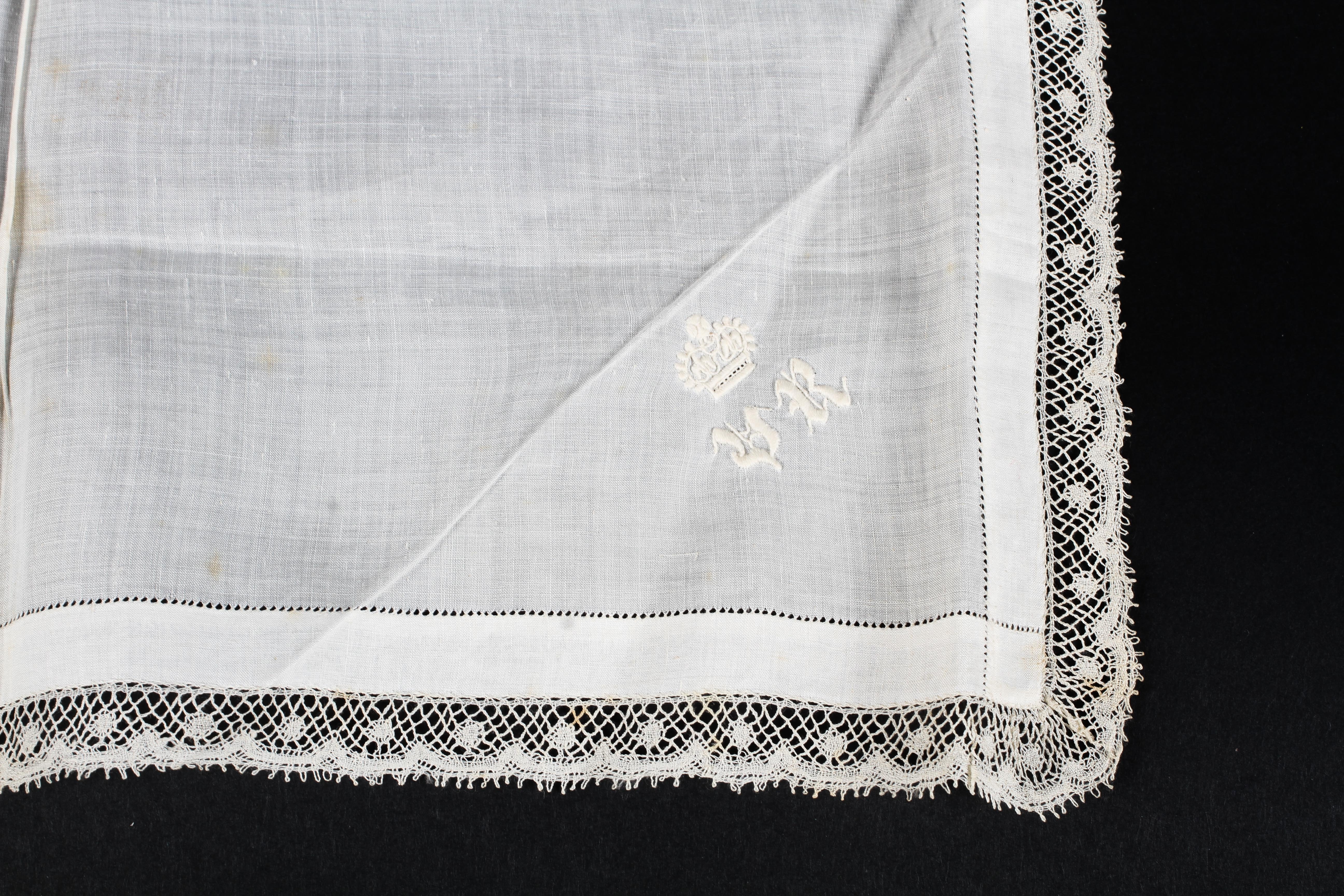 A large lawn handkerchief once belonging to Queen Victoria. - Image 2 of 2