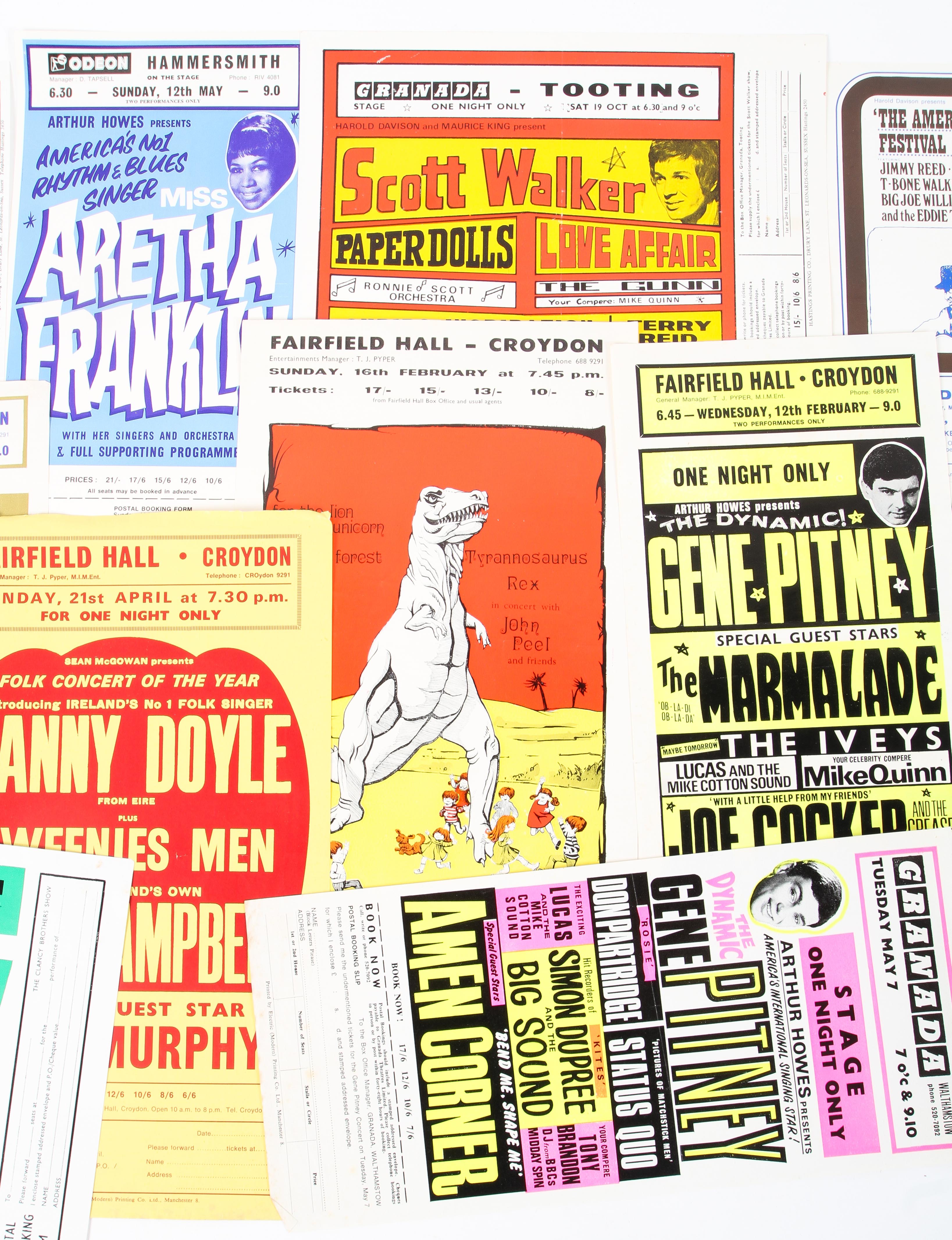 A collection of music handbills, circa 1960s. - Image 3 of 4