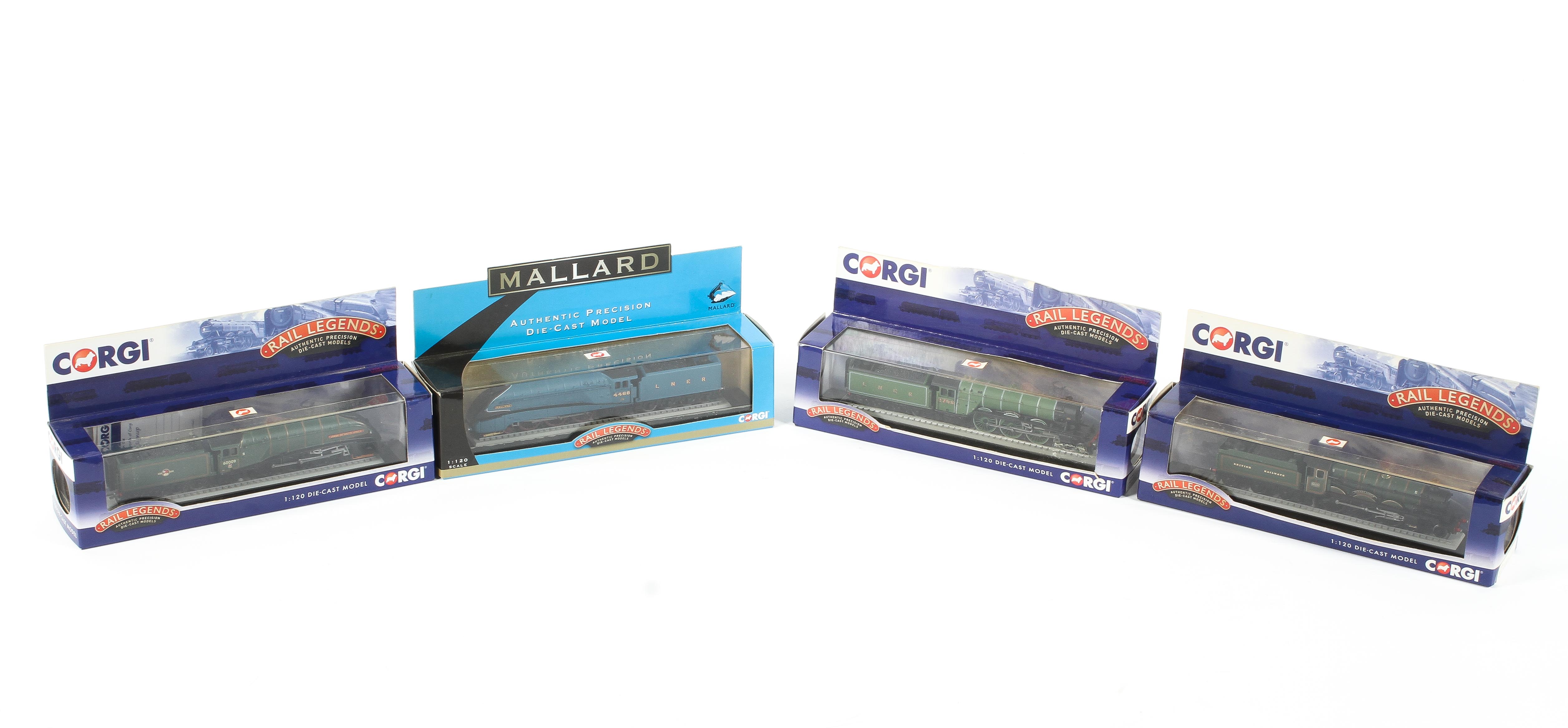 Four boxed Corgi Rail Legends. To include.