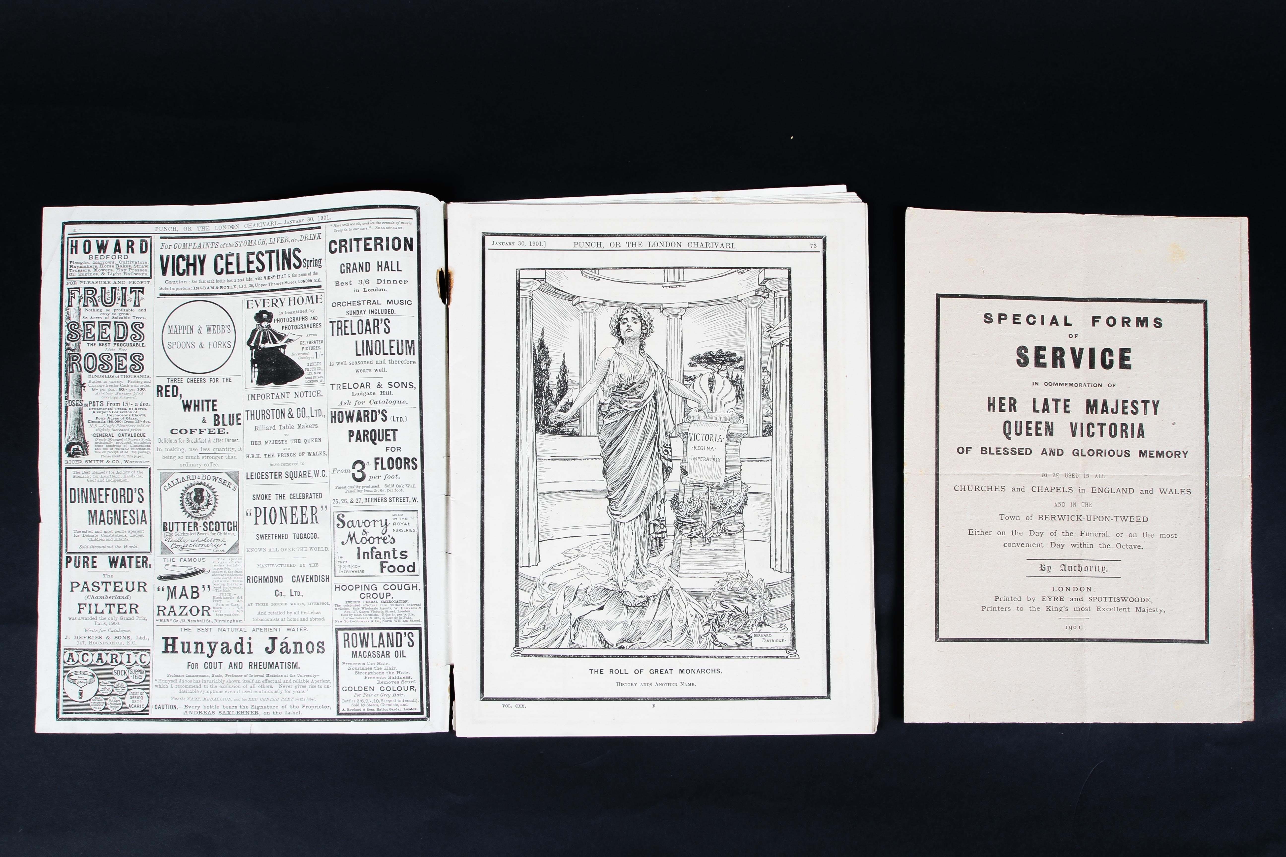 A Punch tribute magazine and a Special Form of Service both issued in commemoration Queen Victoria. - Image 2 of 2