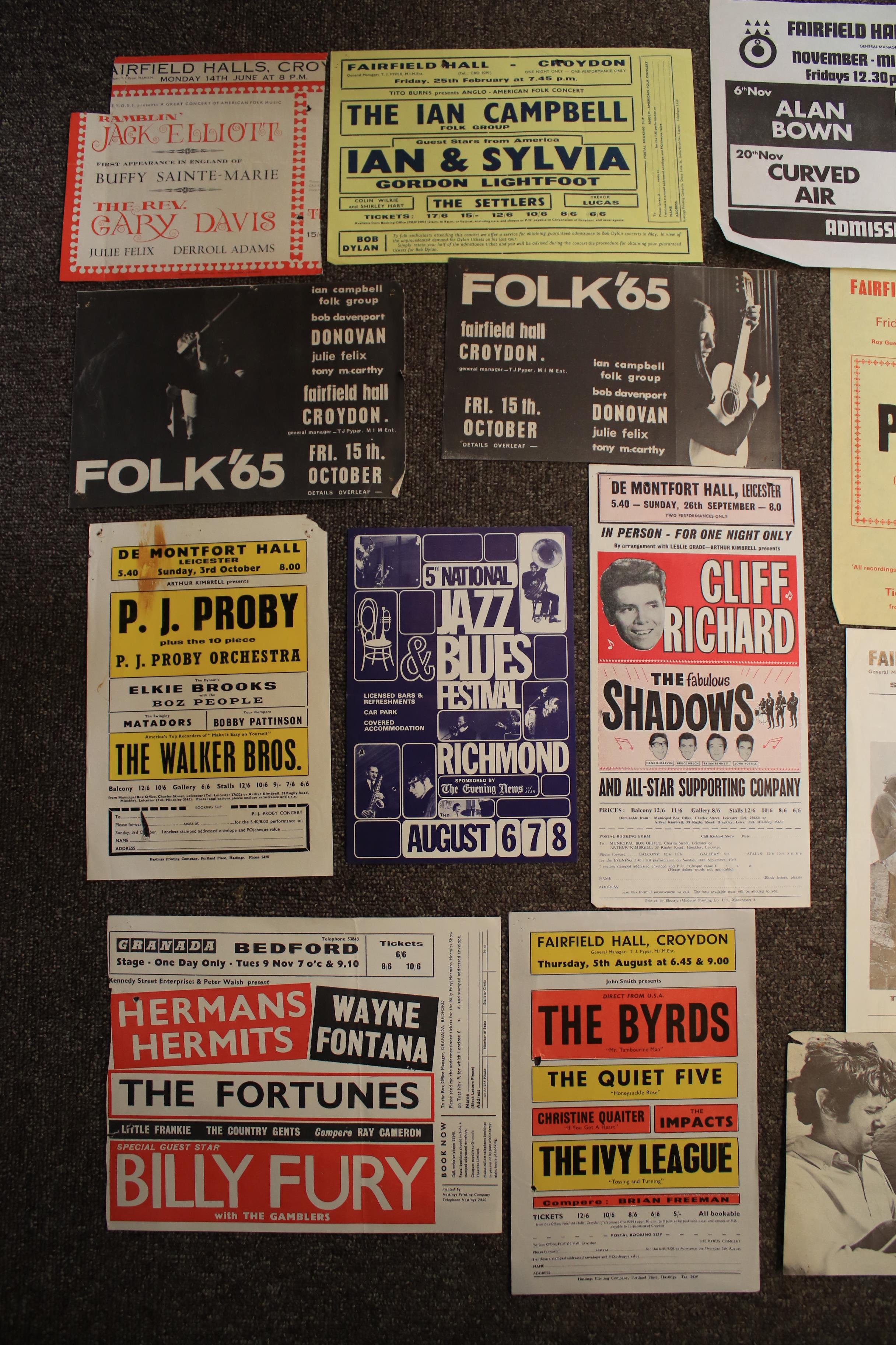 A large collection of music handbills, circa 1960s. - Image 7 of 16