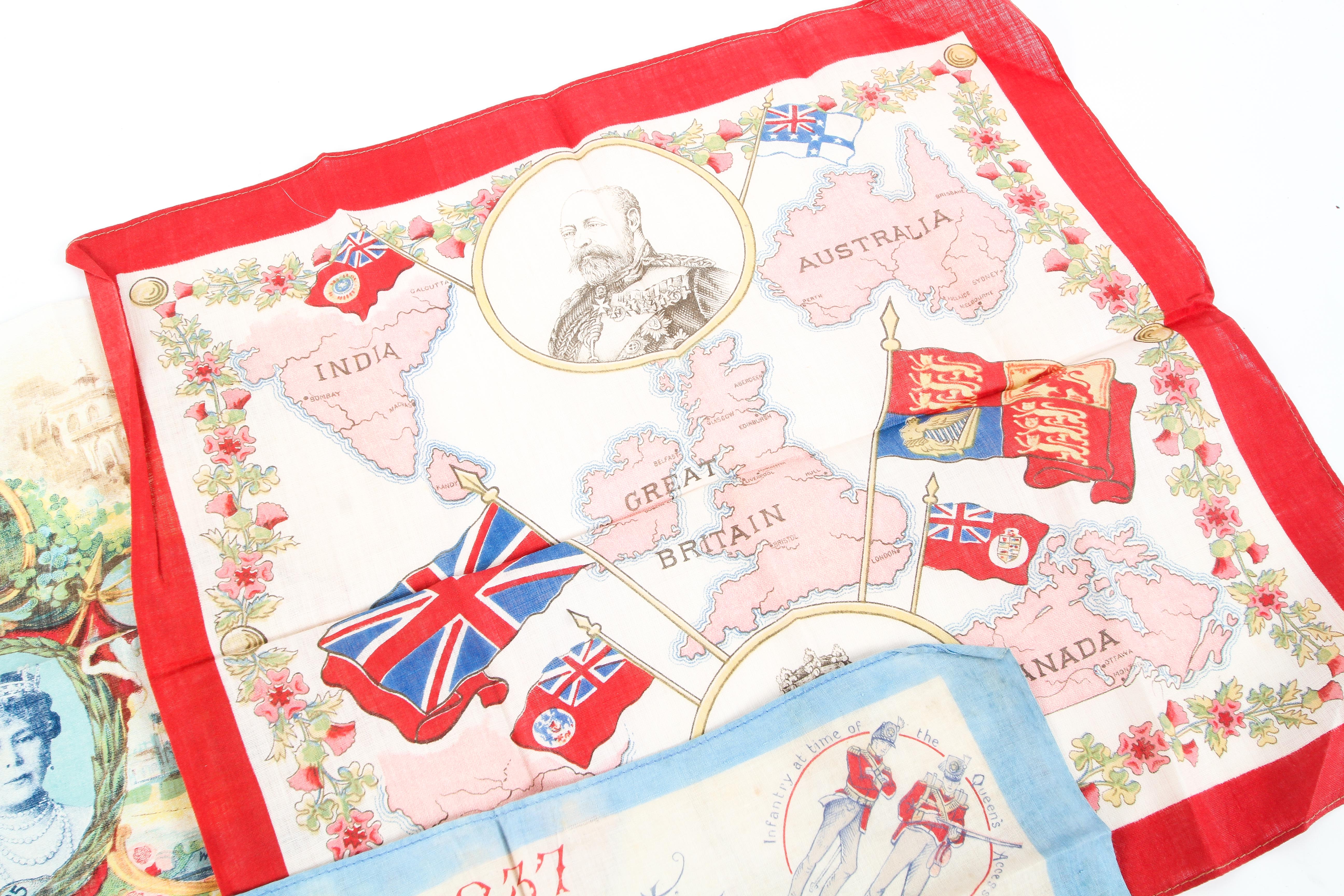 A collection of commemorative handkerchiefs. - Image 2 of 4