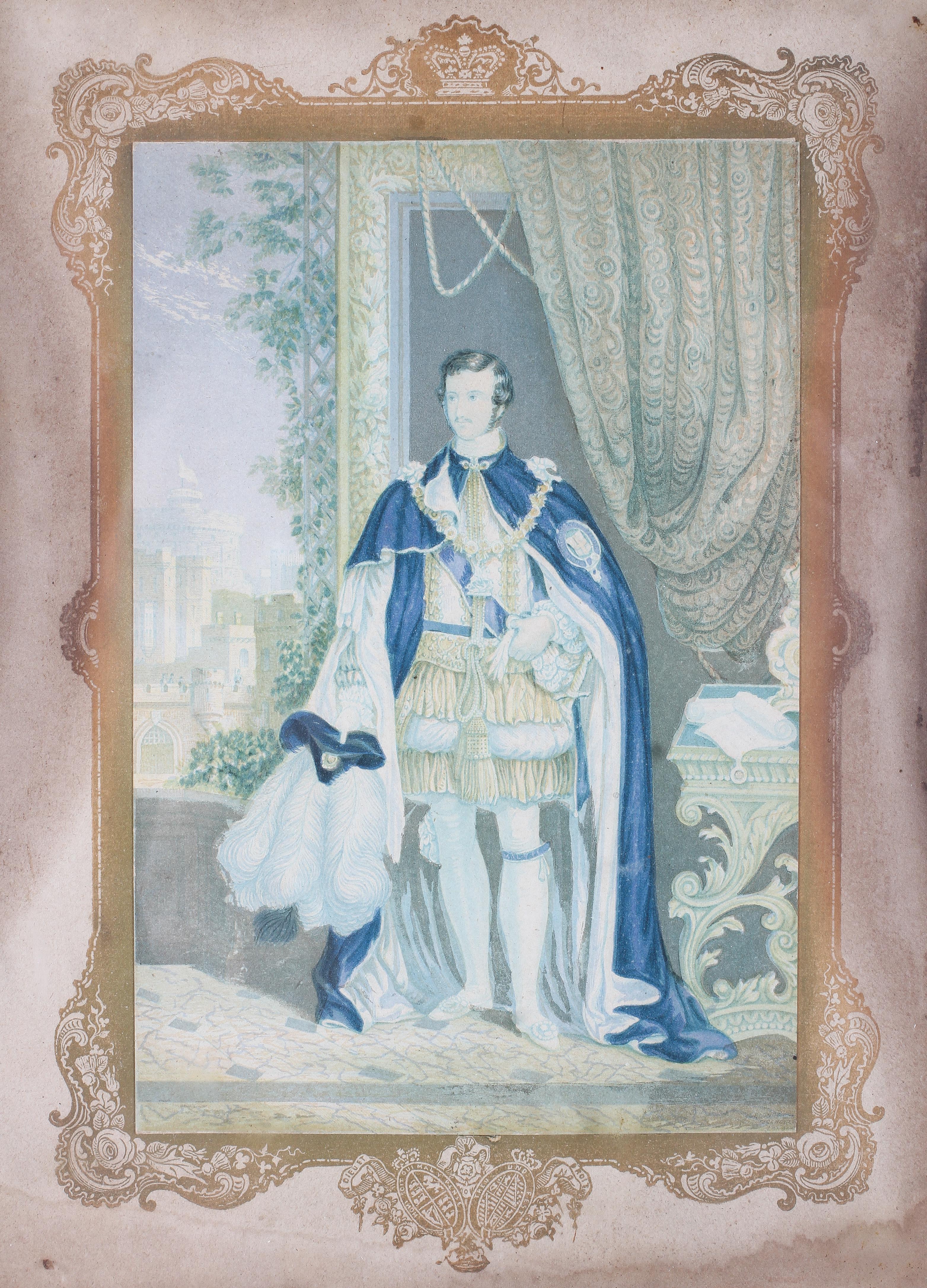A pair of 19th century coloured prints depicting Queen Victoria and Prince Albert. - Image 3 of 3