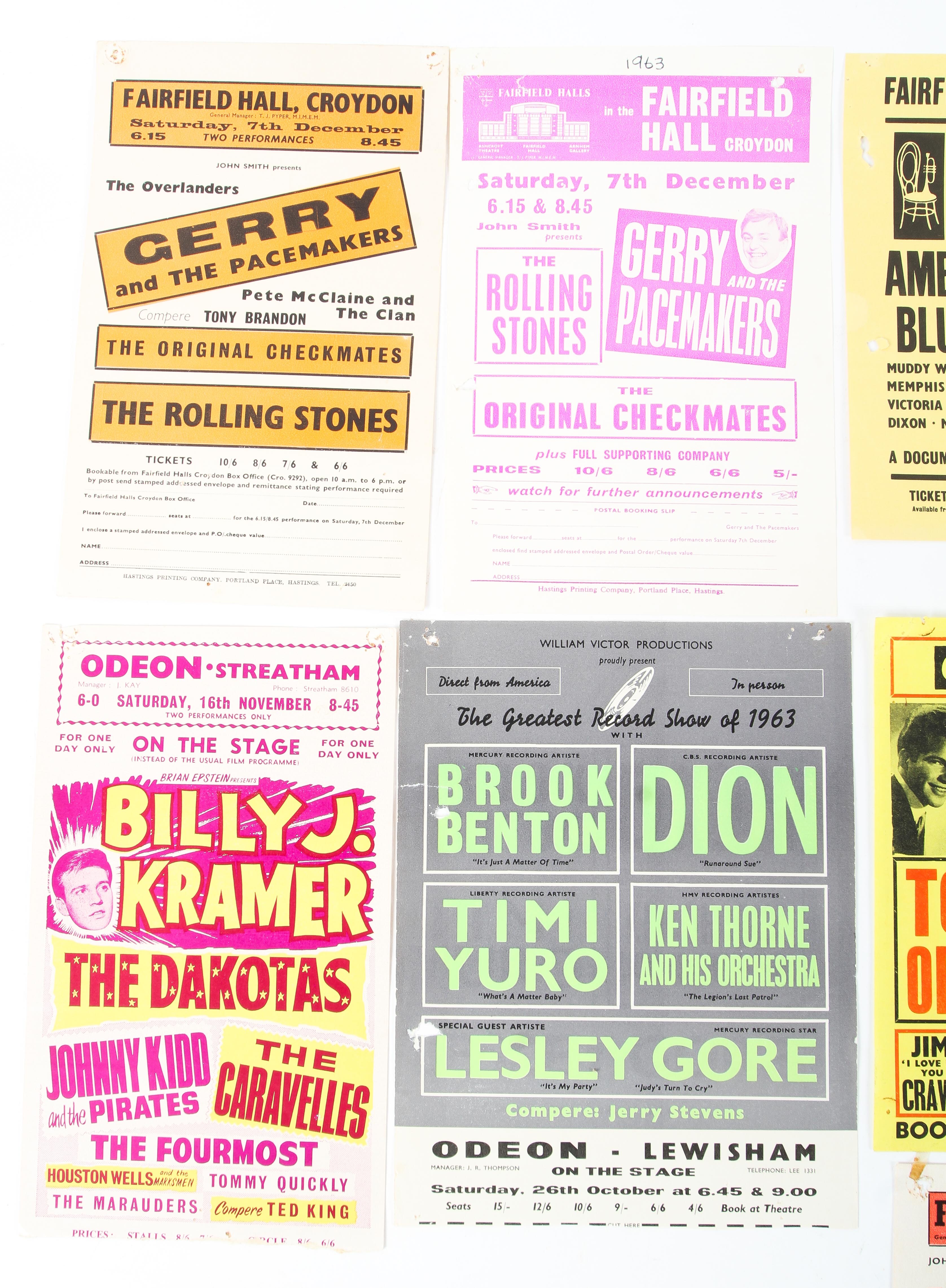 A collection of music handbills, circa 1960s. - Image 2 of 4