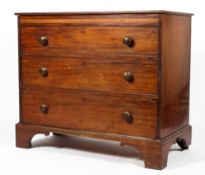 A Victorian mahogany chest of drawers.