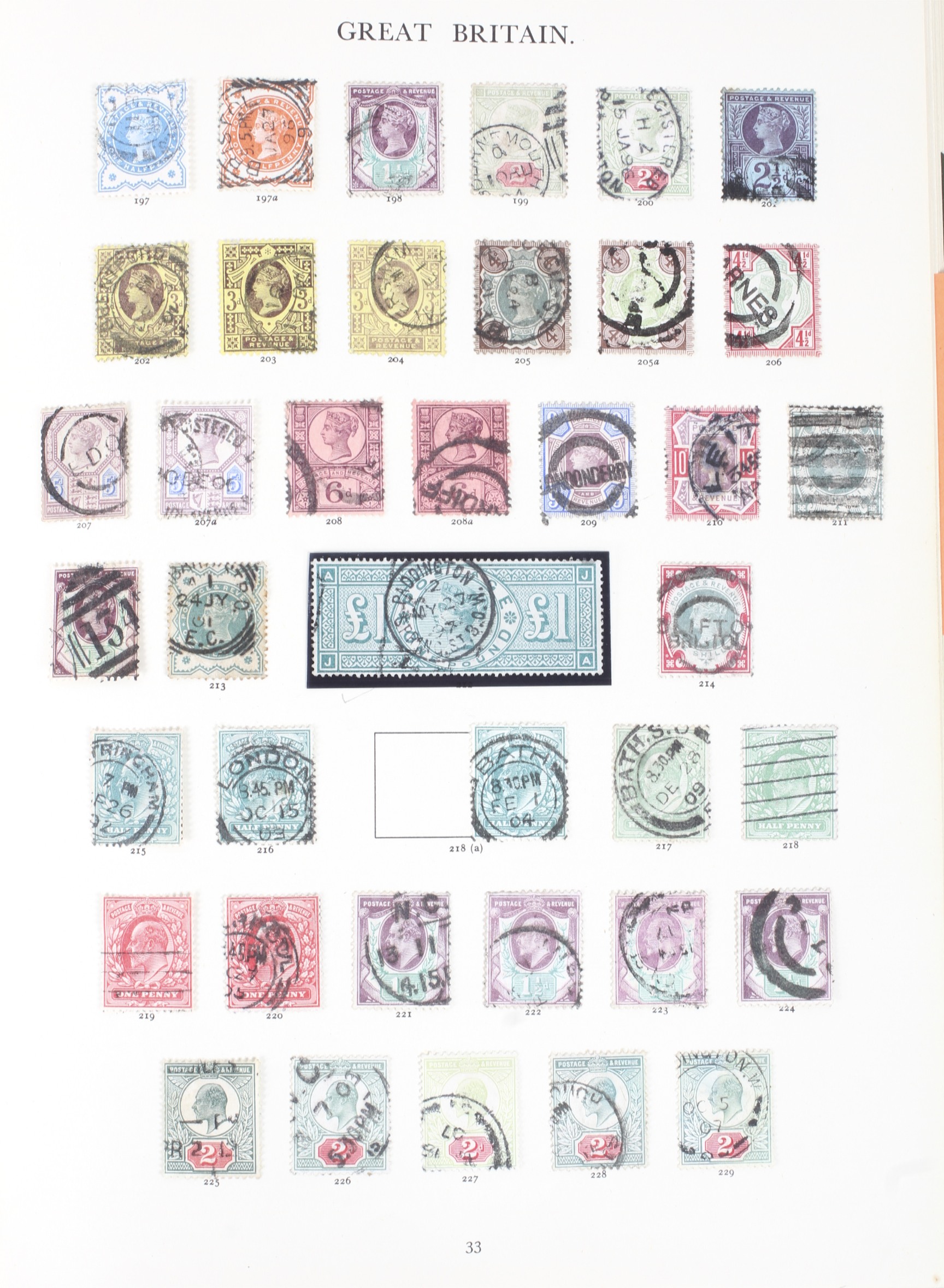 A fine and important Great Britain stamp collection in a green Windsor Album. - Image 5 of 9