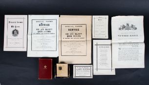 An assortment of Queen Victoria related documents.
