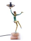 An Art Deco style dancer table lamp.