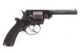 A mid-19th century Adams Patent George Gibbs (Bristol) five-shot double action percussion revolver.