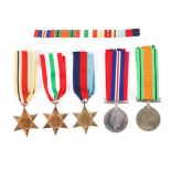 A group of five WWII medals awarded to Harold Arthur Carter,