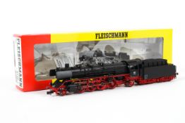 A boxed OO gauge FLEISCHMANN 4130, locomotive and tender.