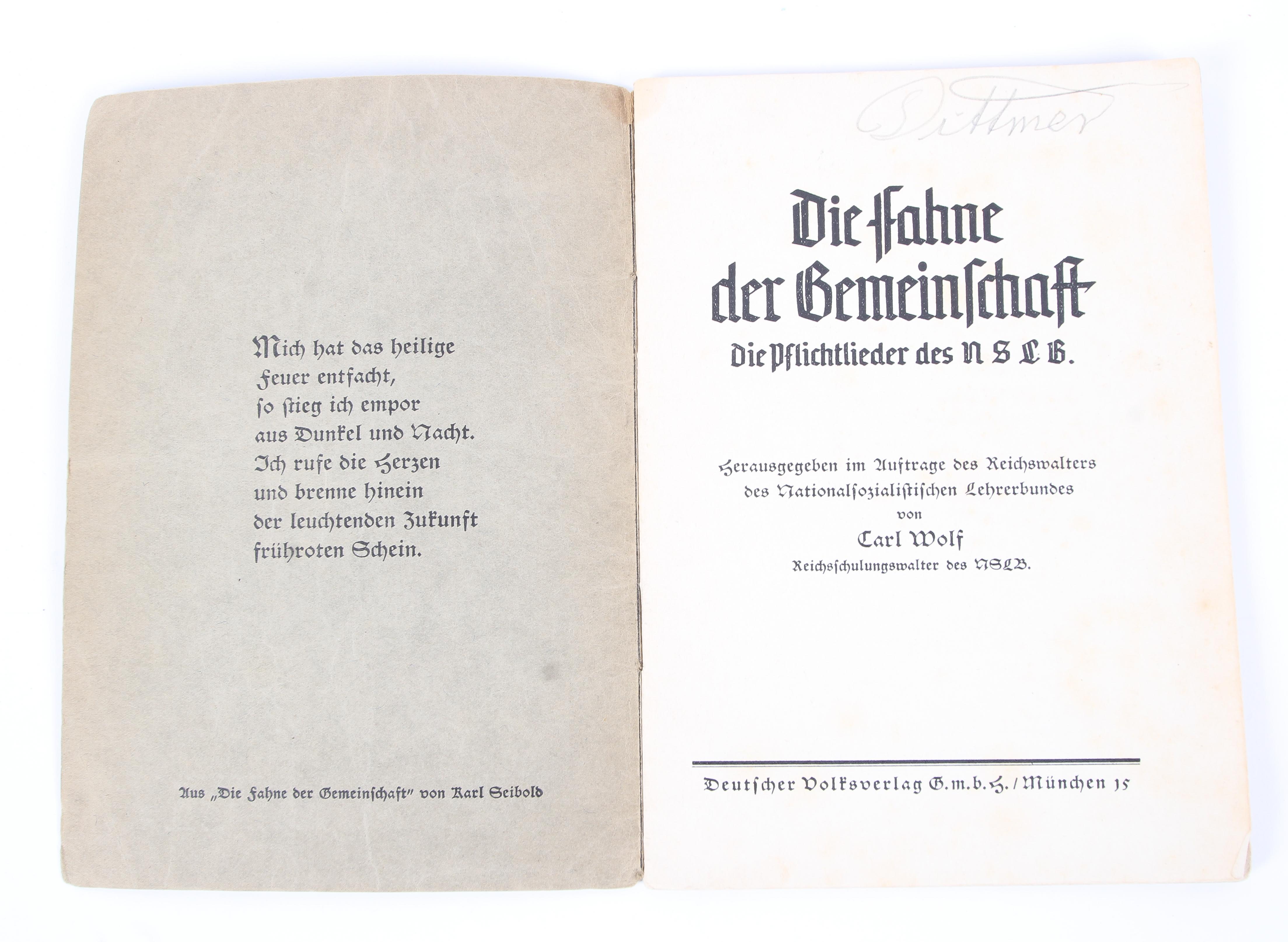 A collection of German Third Reich era books relating to music and song to include 'Songs of the - Image 2 of 4