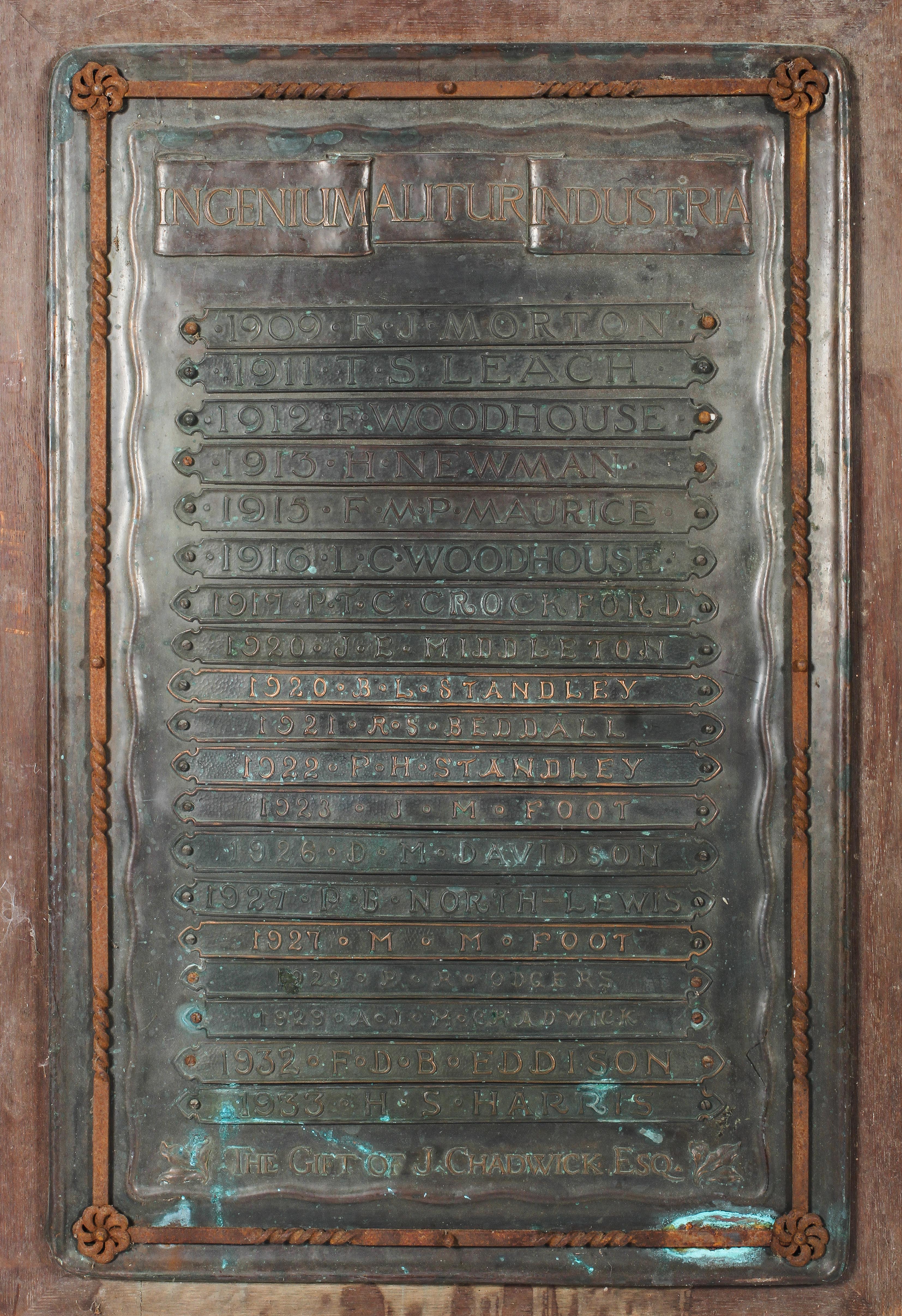A pair of copper honours boards. - Image 3 of 3