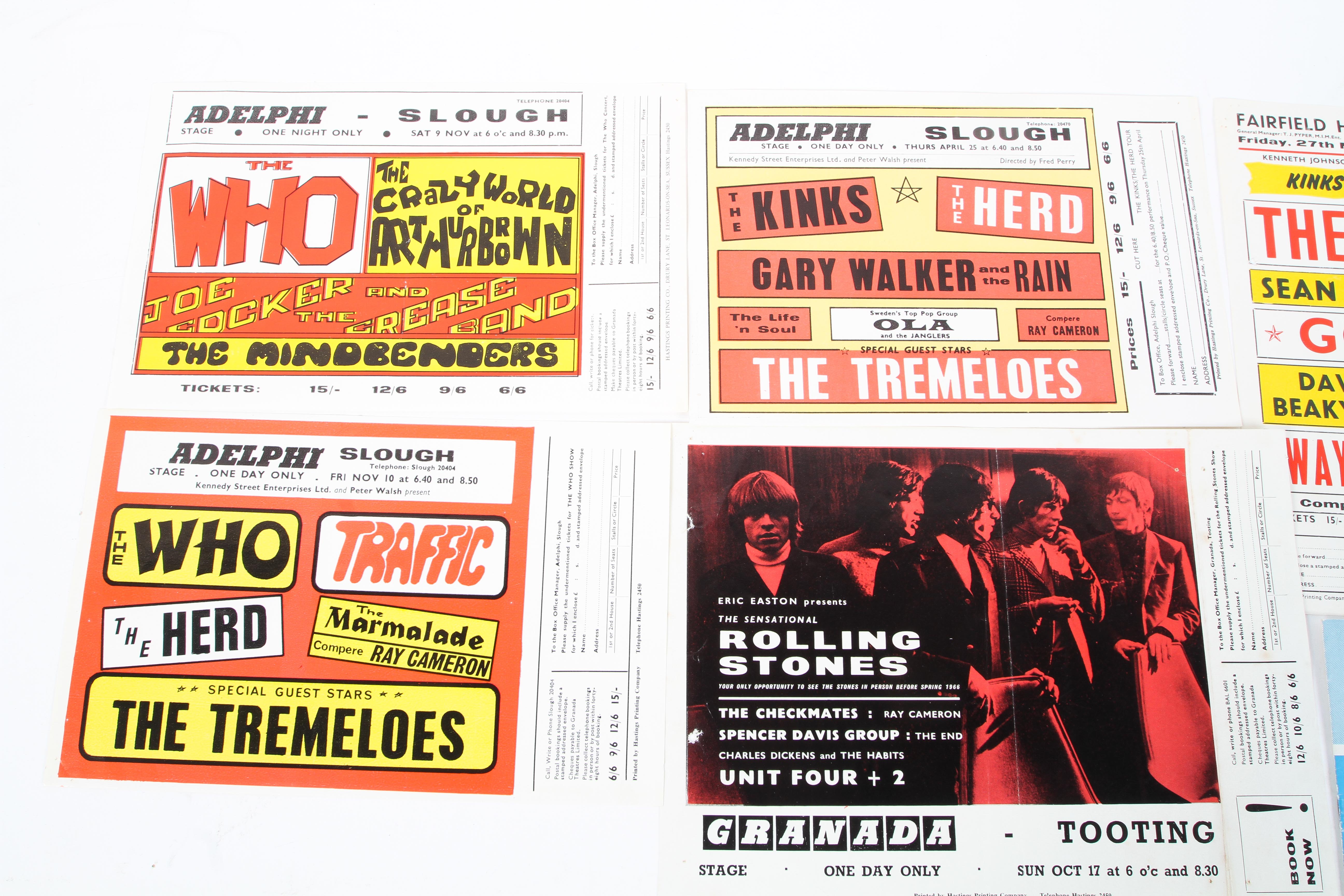 A collection of music handbills, circa 1960s. - Image 2 of 11