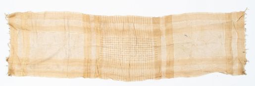 A 19th century woven silk scarf.