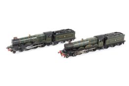Two Hornby OO gauge locomotives and tender.