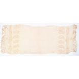 An early 20th century beige silk shawl.