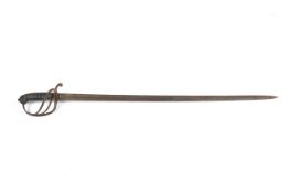 A 19th century officer's sword with shagreen handle and pierced guard.