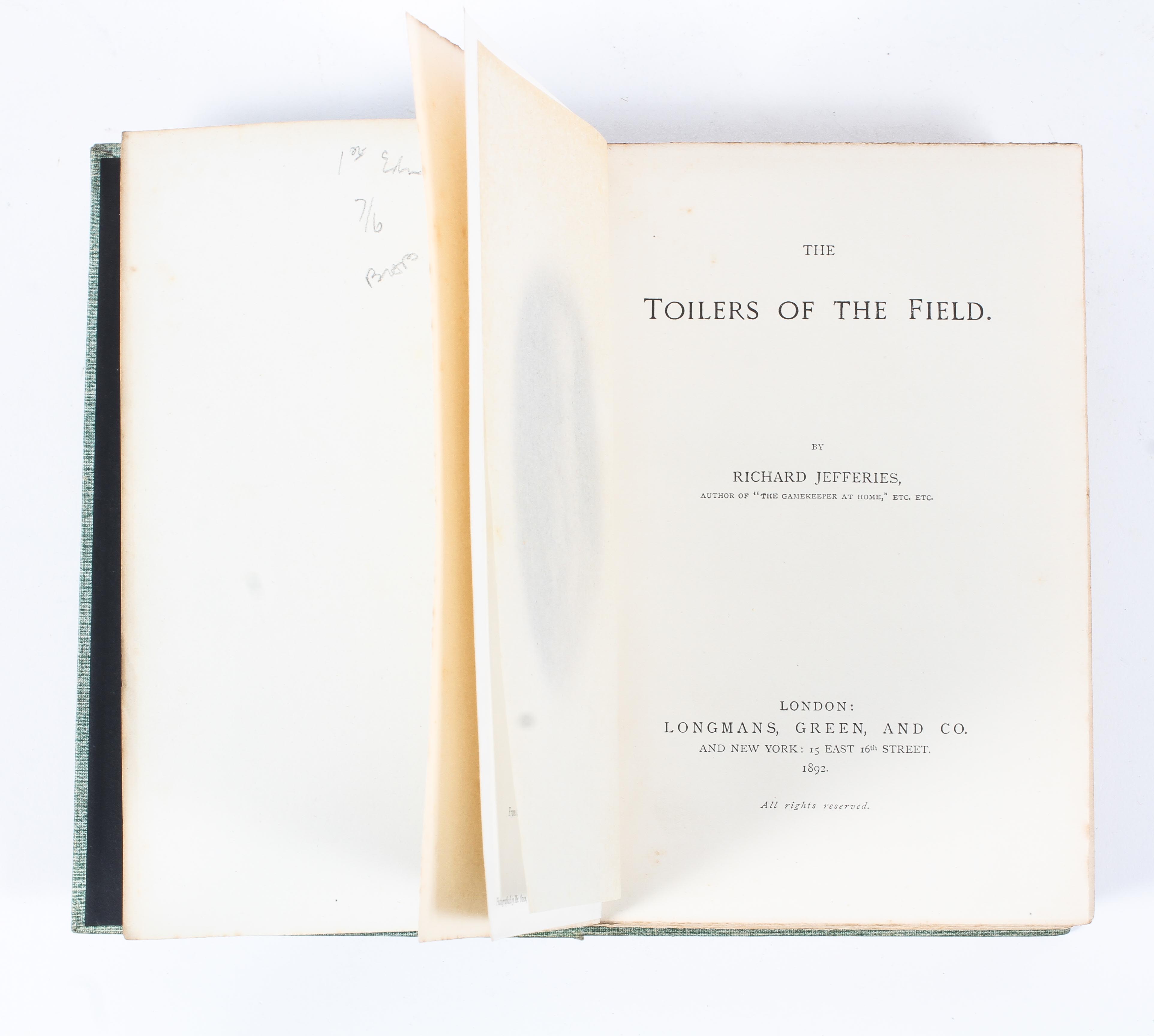 A collection of five vintage Richard Jefferies volumes. - Image 3 of 7