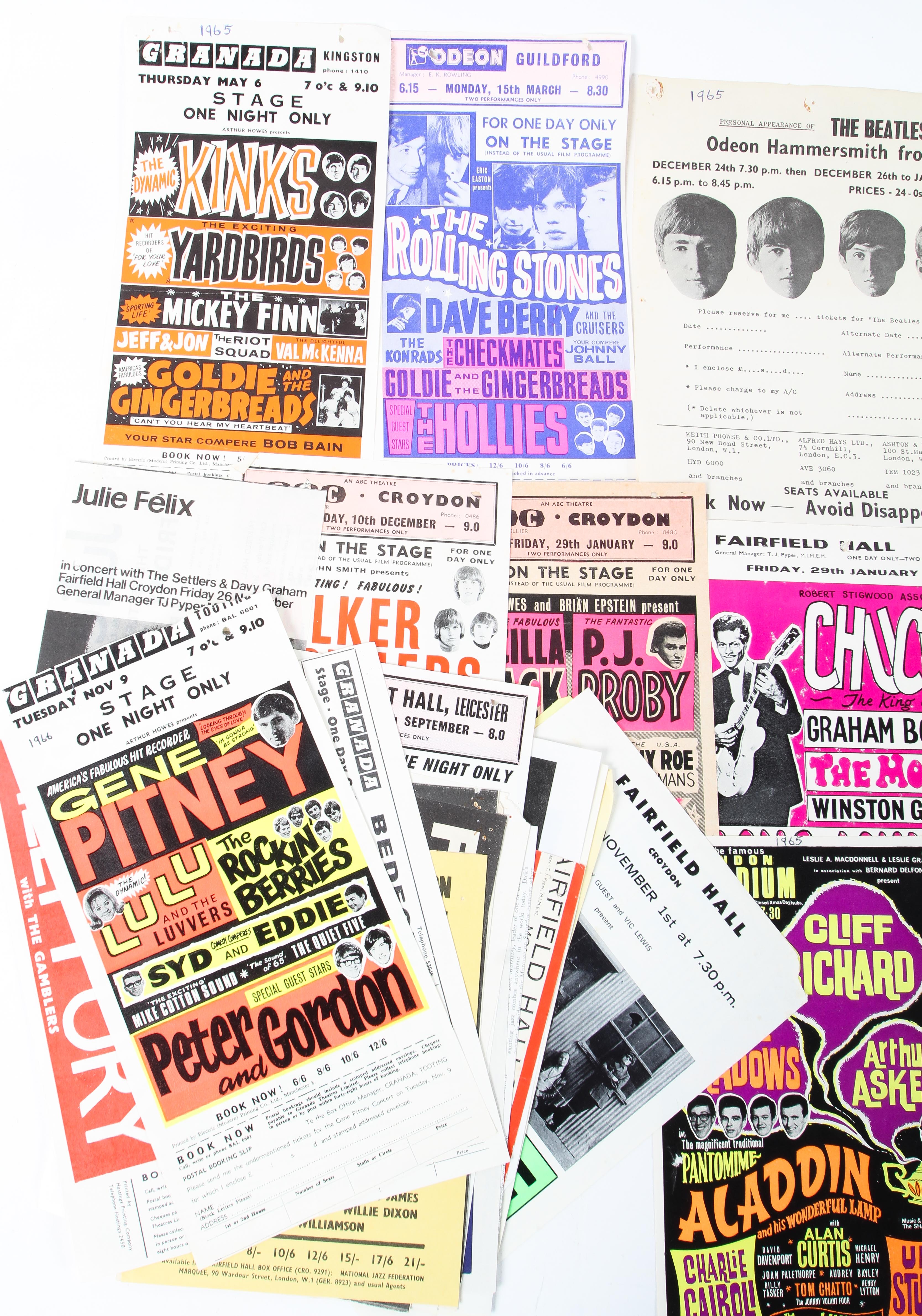 A large collection of music handbills, circa 1960s. - Image 2 of 16