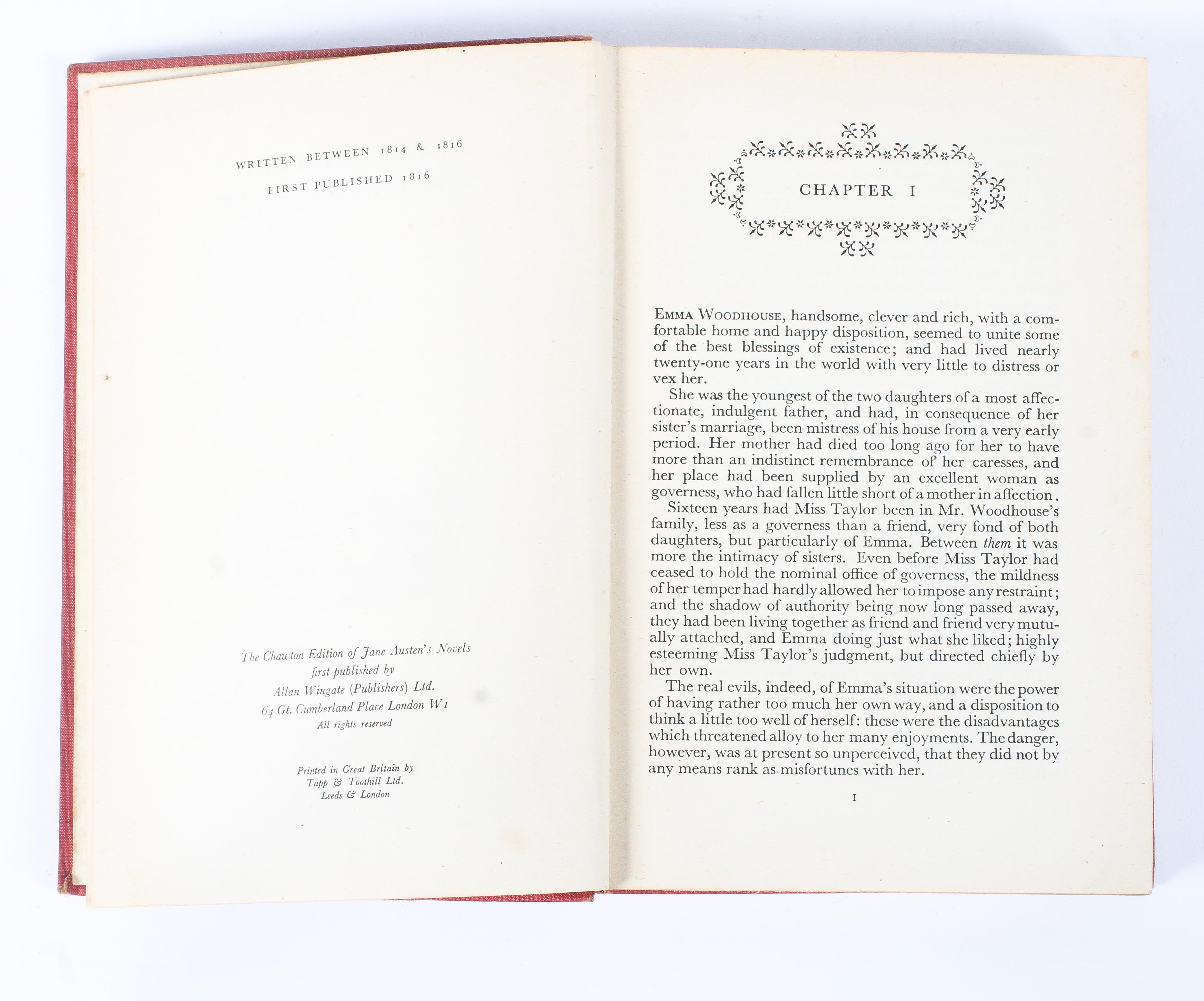 Six Chawton editions of works by Jane Austen, Allan Wingate, 1948. - Image 4 of 7